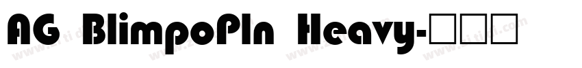 AG BlimpoPln Heavy字体转换